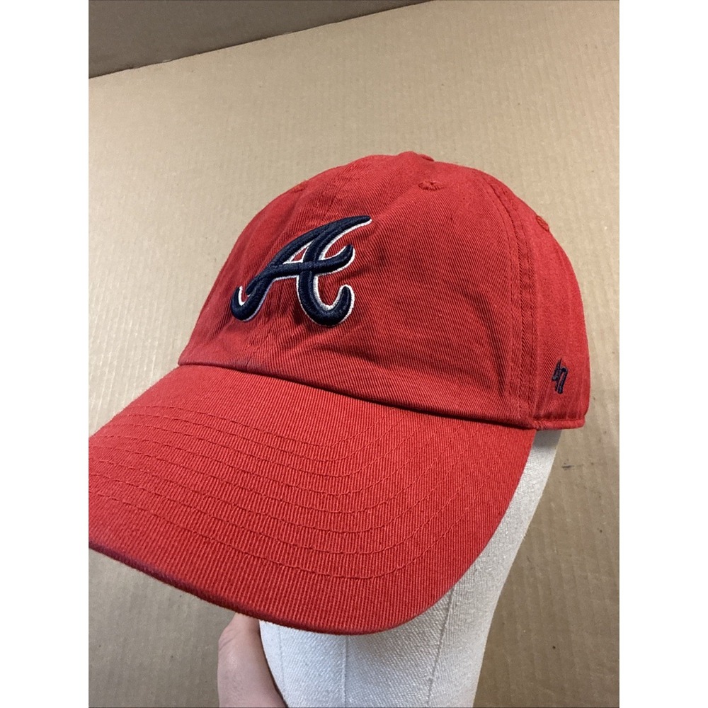 Atlanta Braves '47 Clean Up Red Adjustable Strap Hat Cap